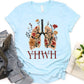 YHWH Every Breath Speak His Name Pattern Round-Neck T-Shirt