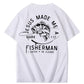 Jesus Made Me A Fisherman Pattern Print 100%Cotton T-Shirt