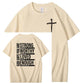 T-shirt med mønstertryk i 100% bomuld og Gud siger, at du er