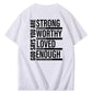 T-shirt med mønstertryk i 100% bomuld og Gud siger, at du er