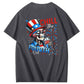 Chill The Fourth Out  Skull Pattern  Print 100%Cotton T-Shirt