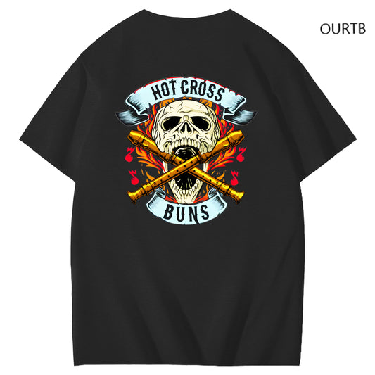Hot Cross Buns Funny Adoult Art Pattern Print T-Shirt