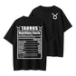 S–5XL Black Zodiac Constellation Graphic Breathable T-Shirt