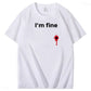 I'm Fine Pattern100% Cotton T-Shirt