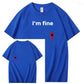 I'm Fine Pattern100% Cotton T-Shirt