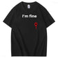 I'm Fine Pattern100% Cotton T-Shirt