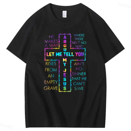 About My Jesus  Pattern100% Cotton T-Shirt