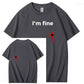 I'm Fine Pattern100% Cotton T-Shirt