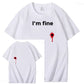 I'm Fine Pattern100% Cotton T-Shirt
