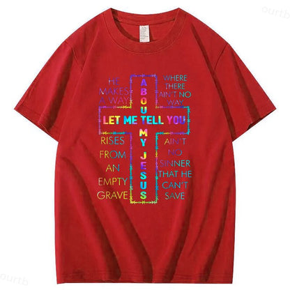 About My Jesus  Pattern100% Cotton T-Shirt